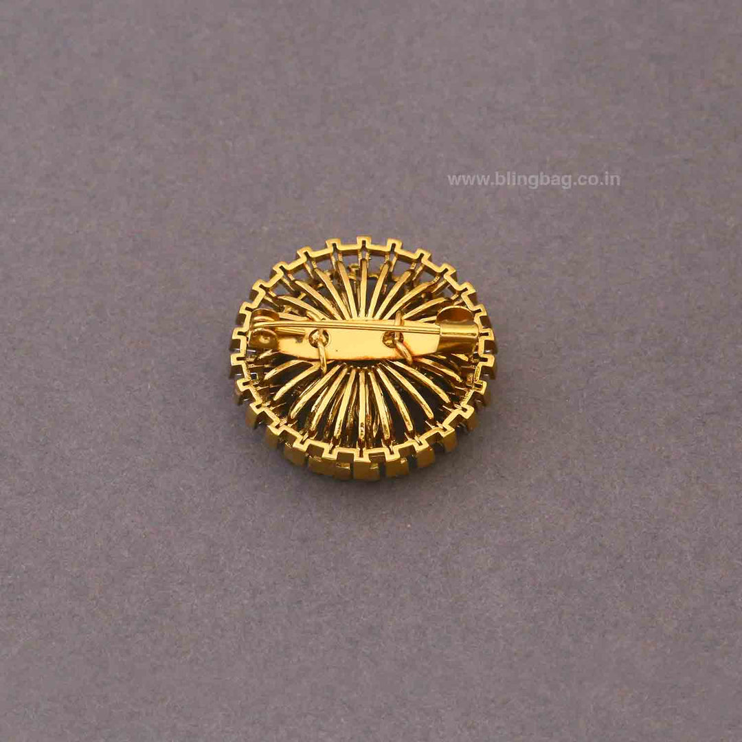 Golden Midnight Sun Brooch