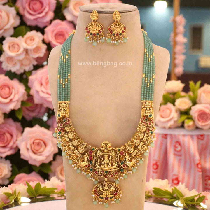 Golden Mumbadevi Temple Jewellery Set - New Arrival