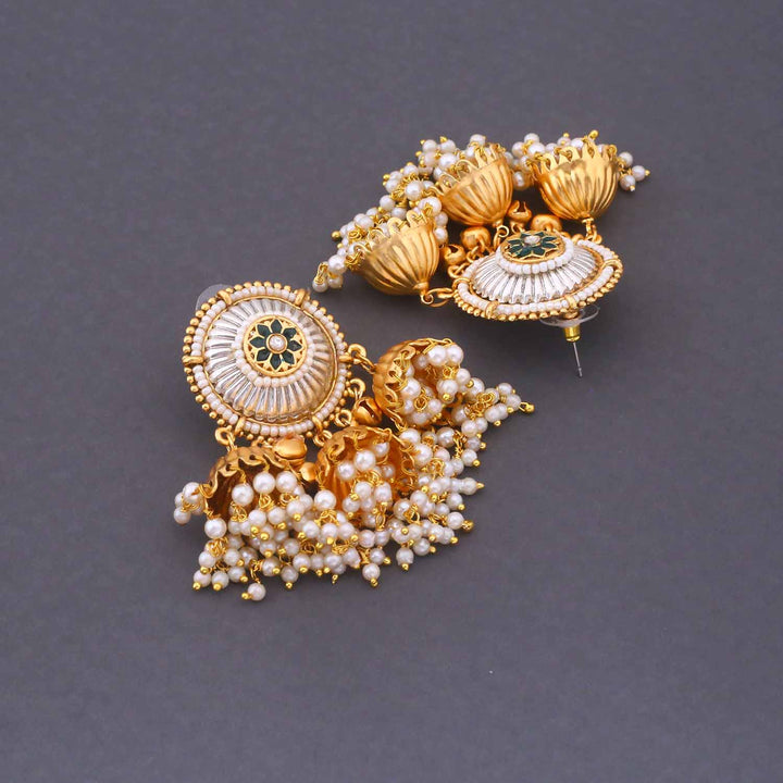 Golden Natasha Heritage Jhumkis