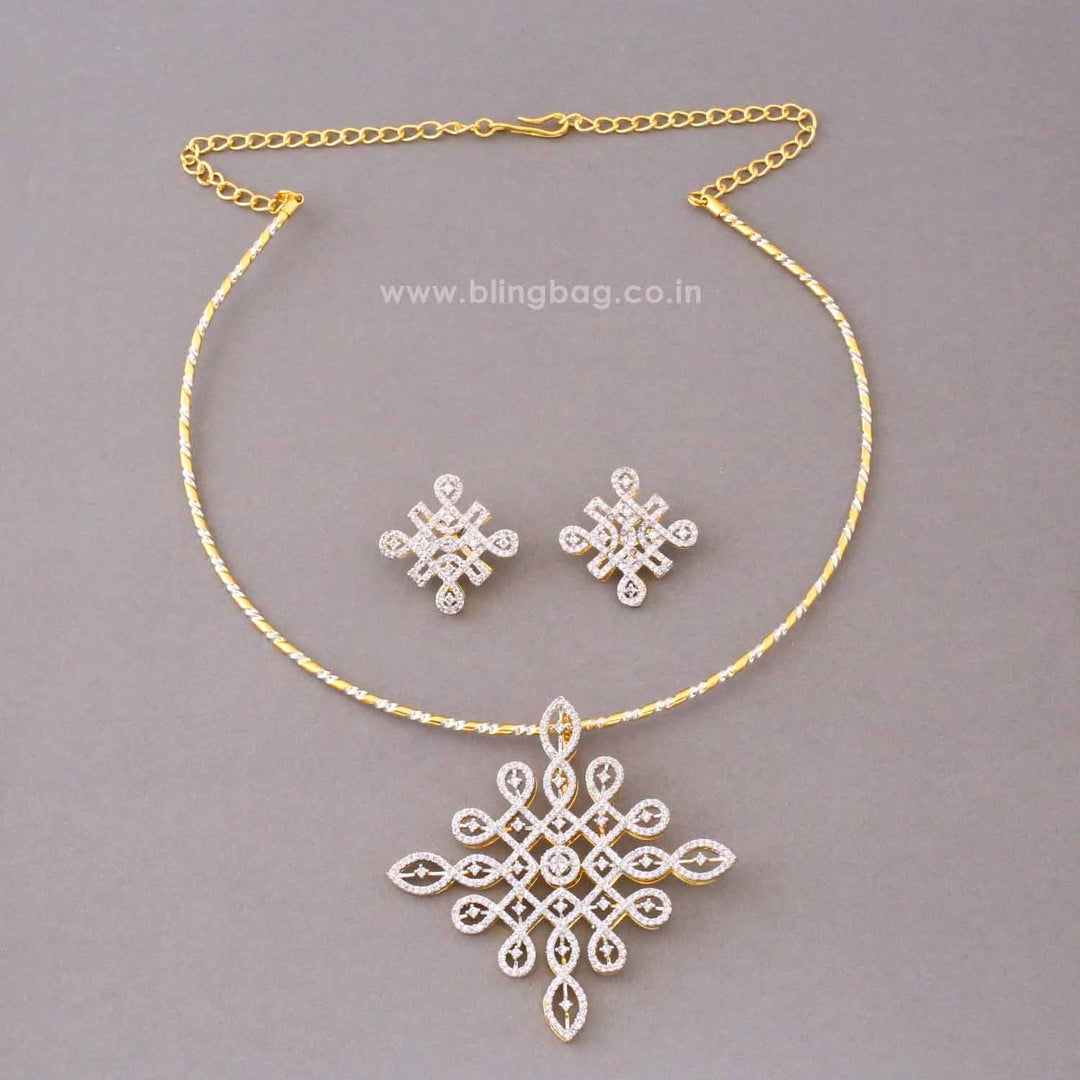 Golden Nidhi Pendant Set