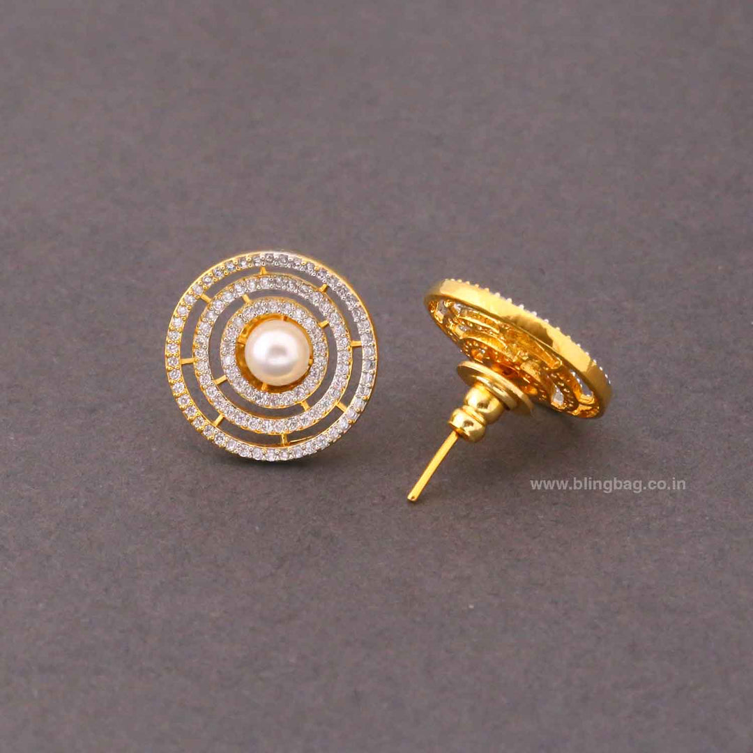 Golden Nienna Zirconia Studs