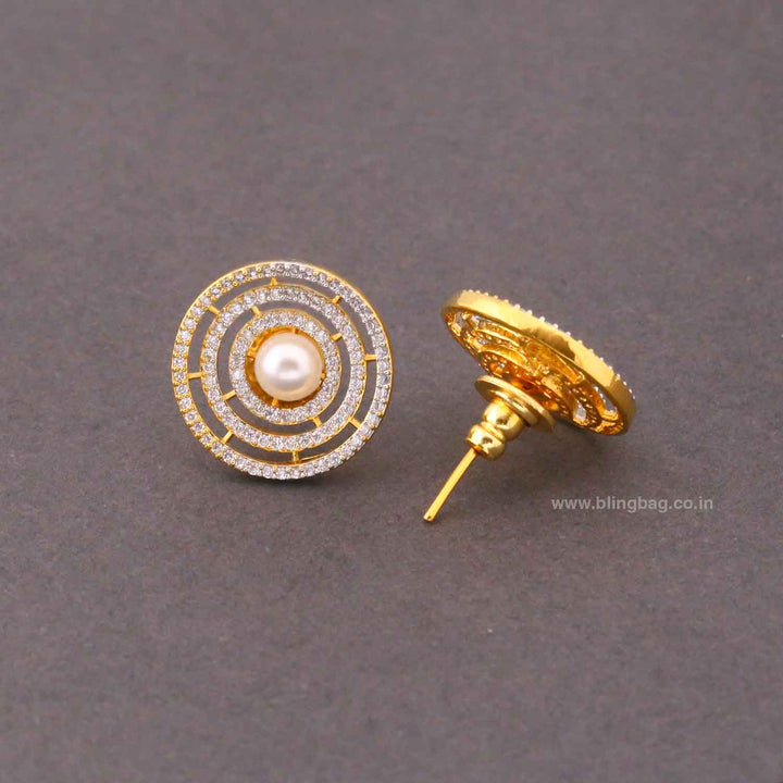 Golden Nienna Zirconia Studs