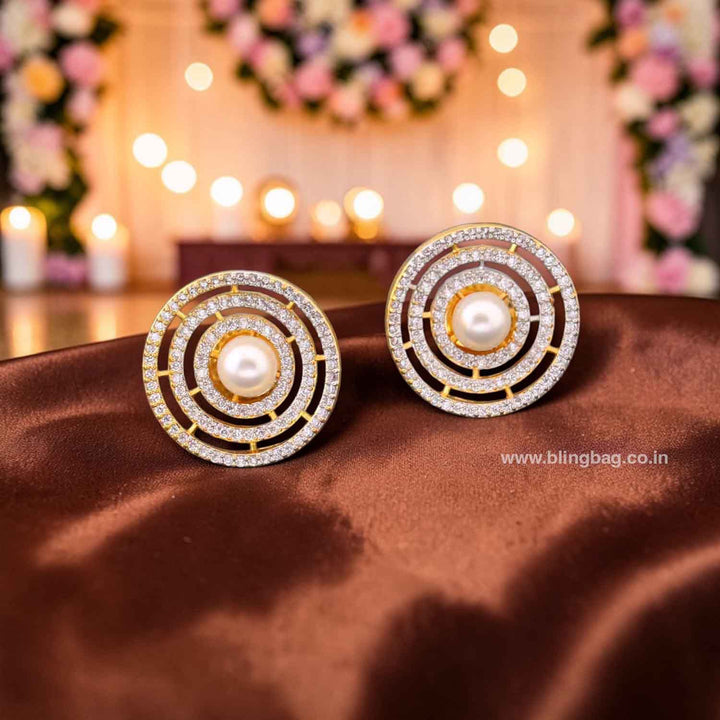 Golden Nienna Zirconia Studs