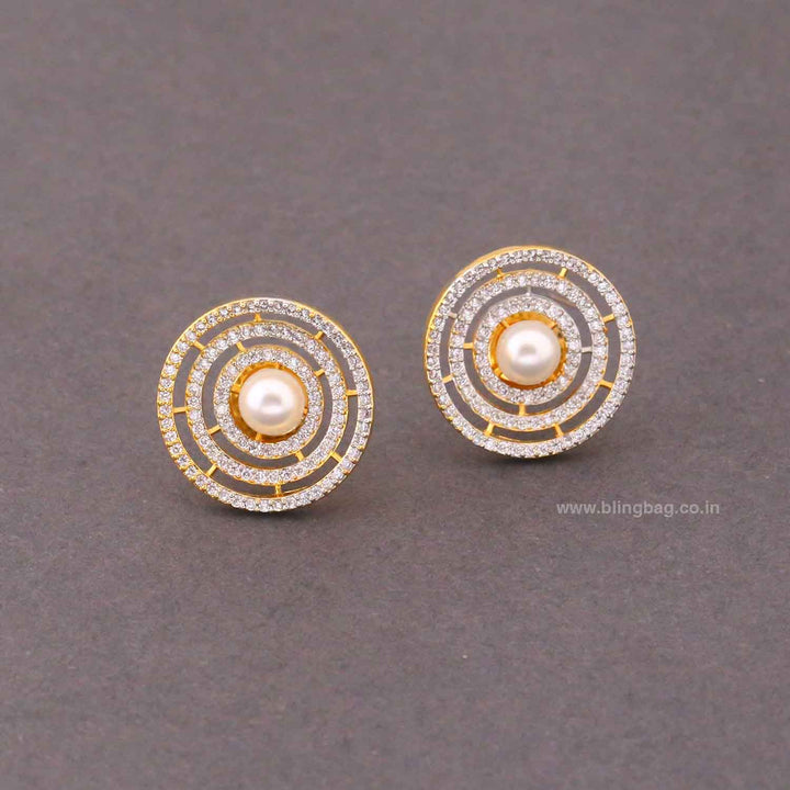 Golden Nienna Zirconia Studs