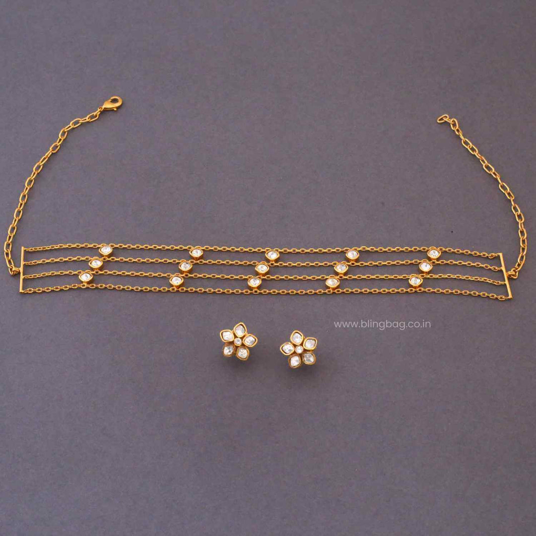 Golden Nishaya Antique Jewellery Set