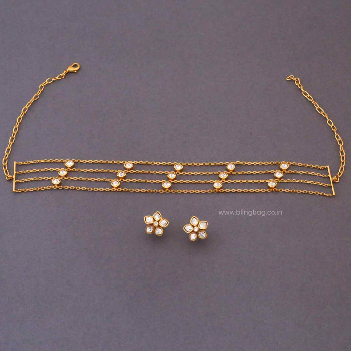 Golden Nishaya Antique Jewellery Set