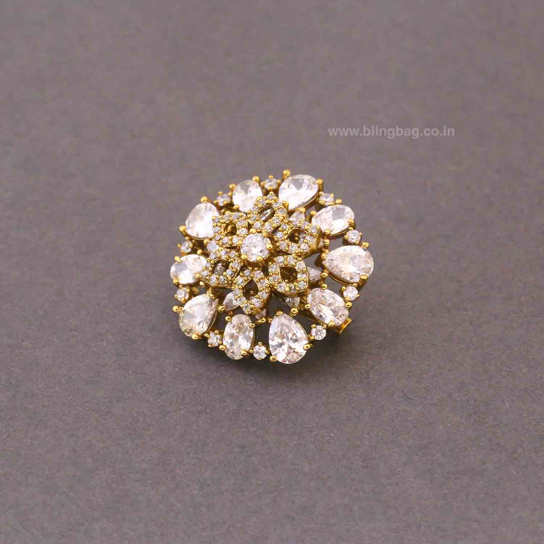 Golden Oriq Brooch