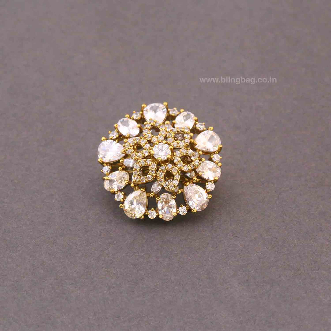 Golden Oriq Brooch