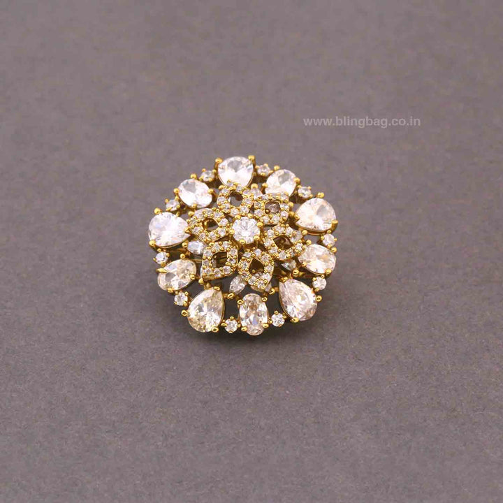 Golden Oriq Brooch