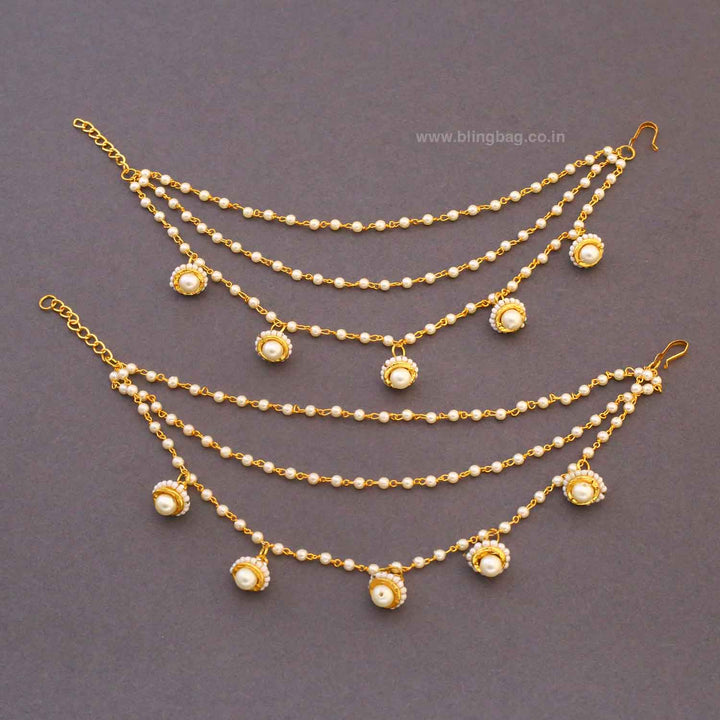 Golden Padmarani Antique Ear Chain