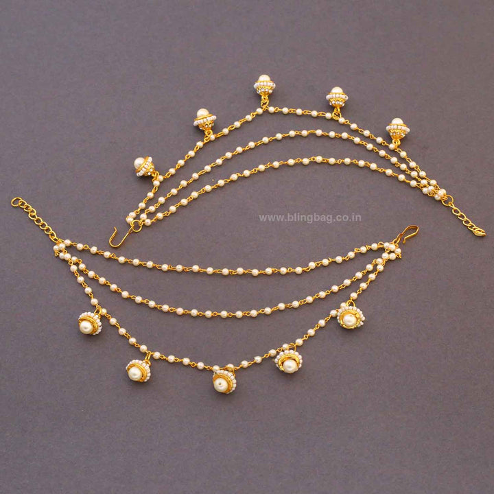 Golden Padmarani Antique Ear Chain