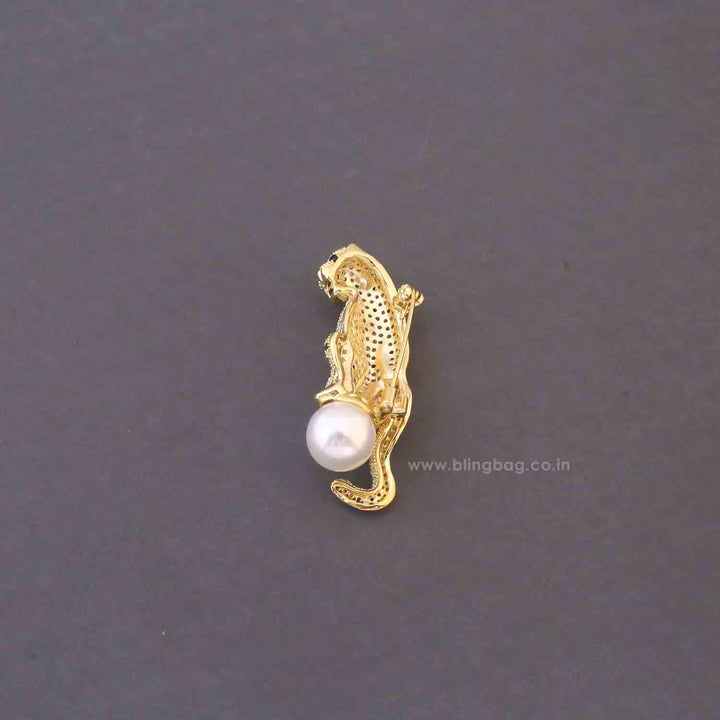 Golden Panther Brooch
