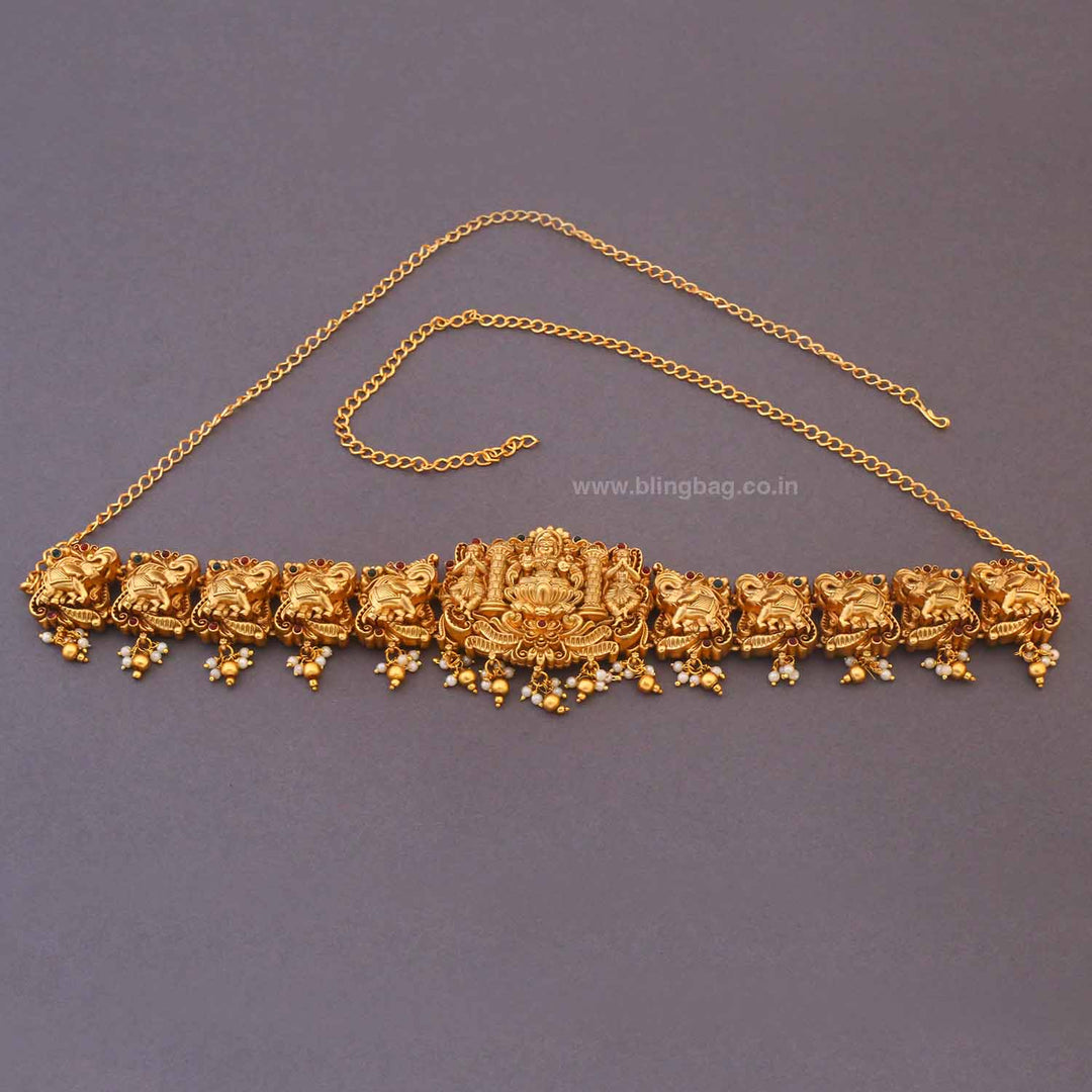 Golden Parvati Temple Waist Belt