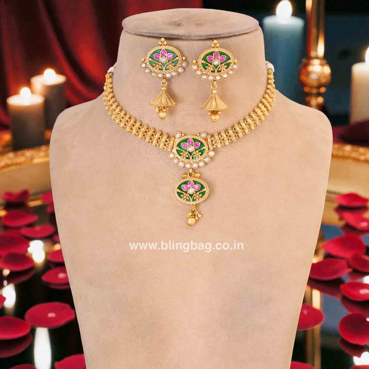 Golden Paryaa Heritage Jewellery Set - New Arrival