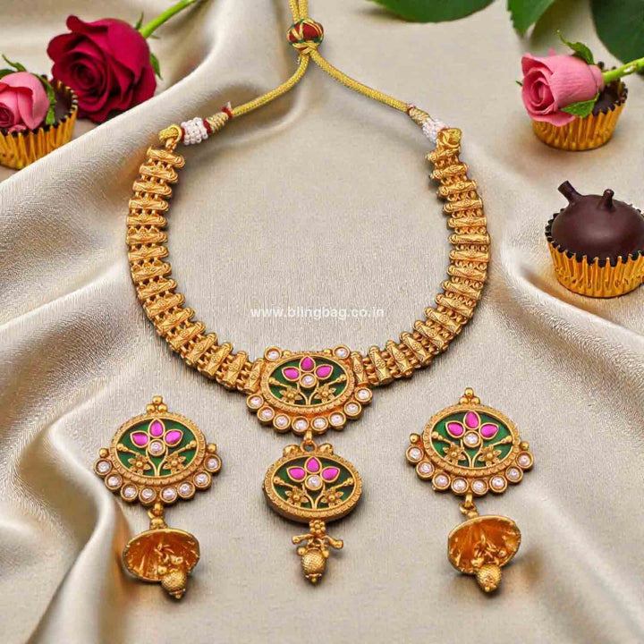Golden Paryaa Heritage Jewellery Set - New Arrival