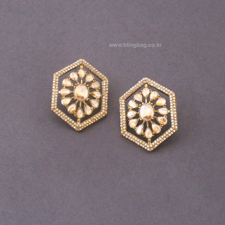 Golden Pineeti Studs