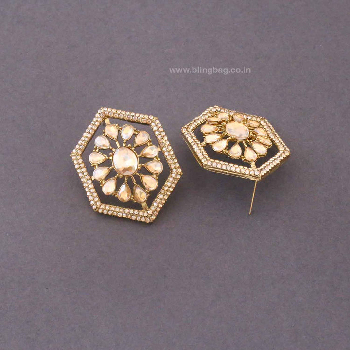 Golden Pineeti Studs