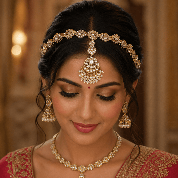 Golden Ranijaa Hairband With Tikka