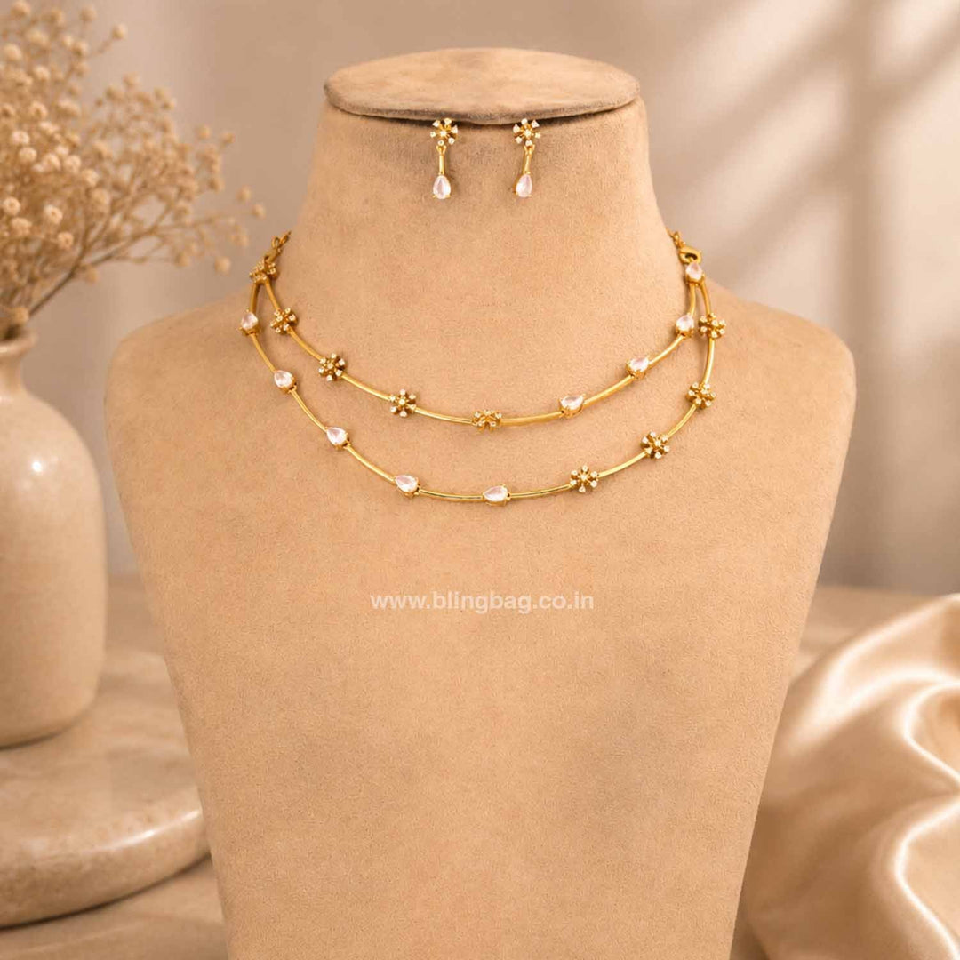 Golden Rivora Antique Jewellery Set - New Arrival