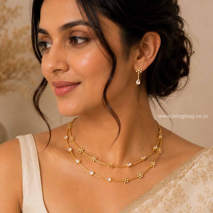 Golden Rivora Antique Jewellery Set - New Arrival
