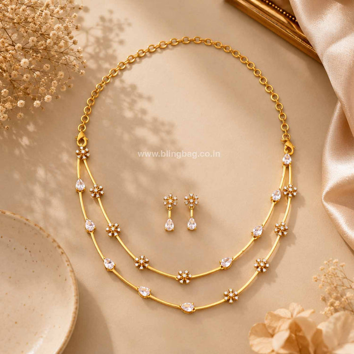 Golden Rivora Antique Jewellery Set - New Arrival