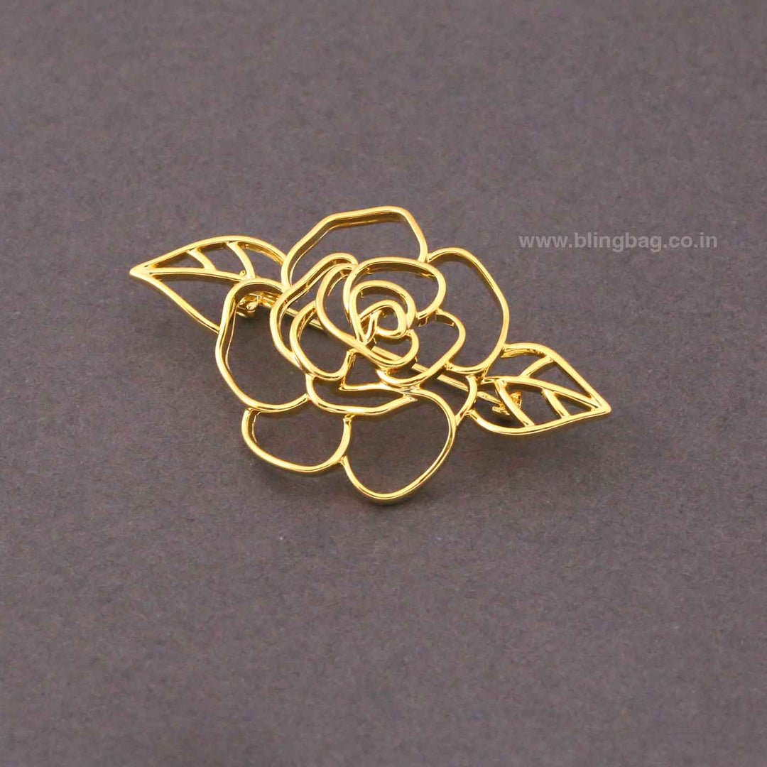 Golden Roselia Brooch