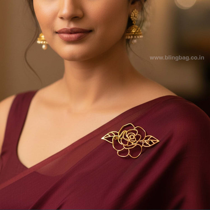 Golden Roselia Brooch