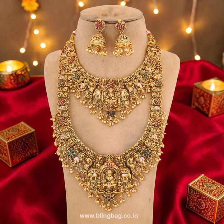 Golden Satiika Bridal Temple Jewellery Set - New Arrival