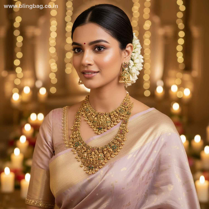 Golden Satiika Bridal Temple Jewellery Set - New Arrival