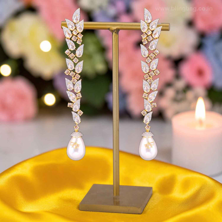 Golden Scilla Zirconia Danglers