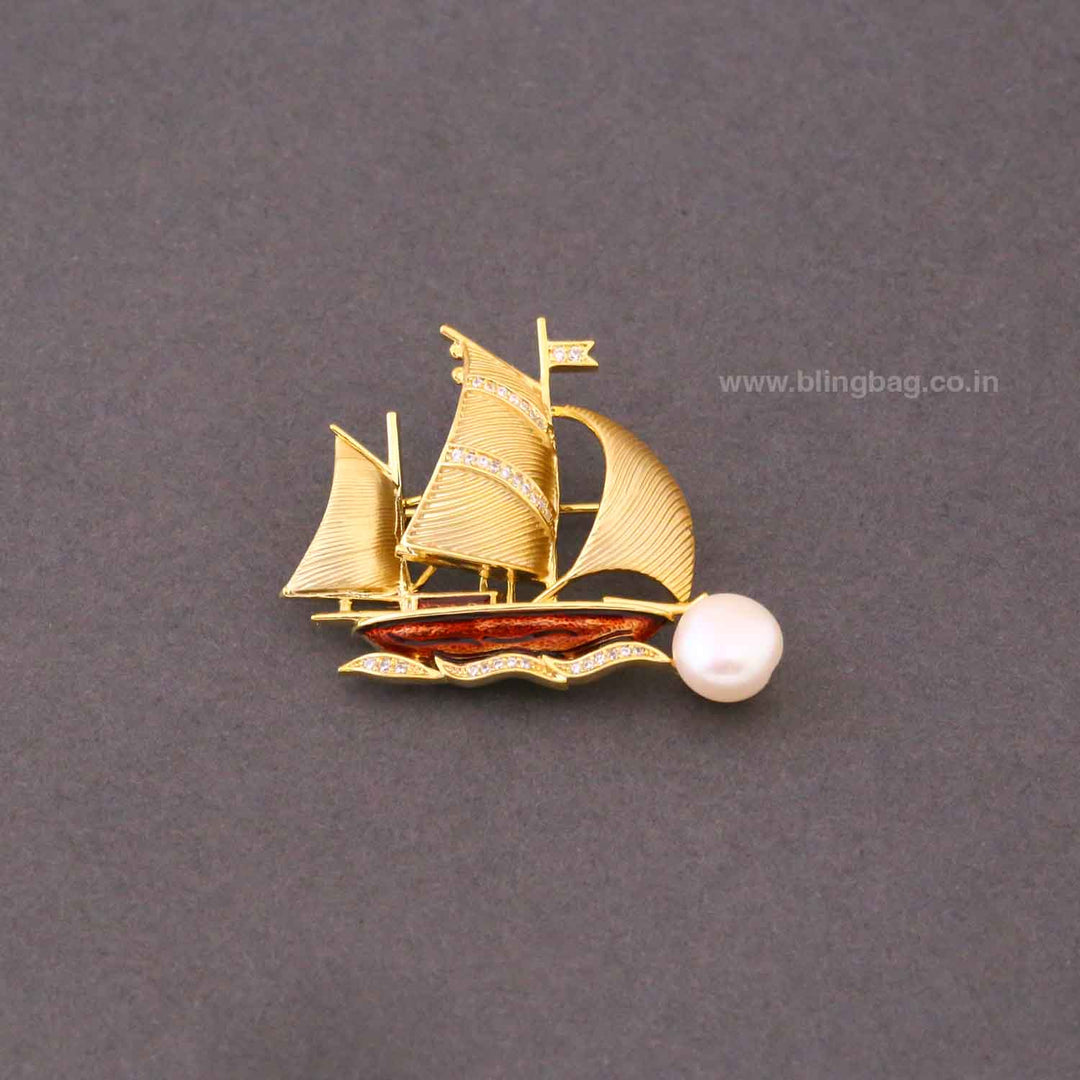 Golden Sea Voyager Brooch