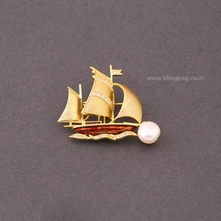 Golden Sea Voyager Brooch