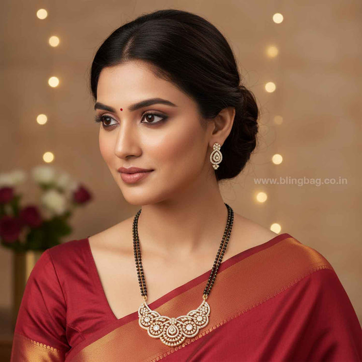 Golden Shassy Mangalsutra Set
