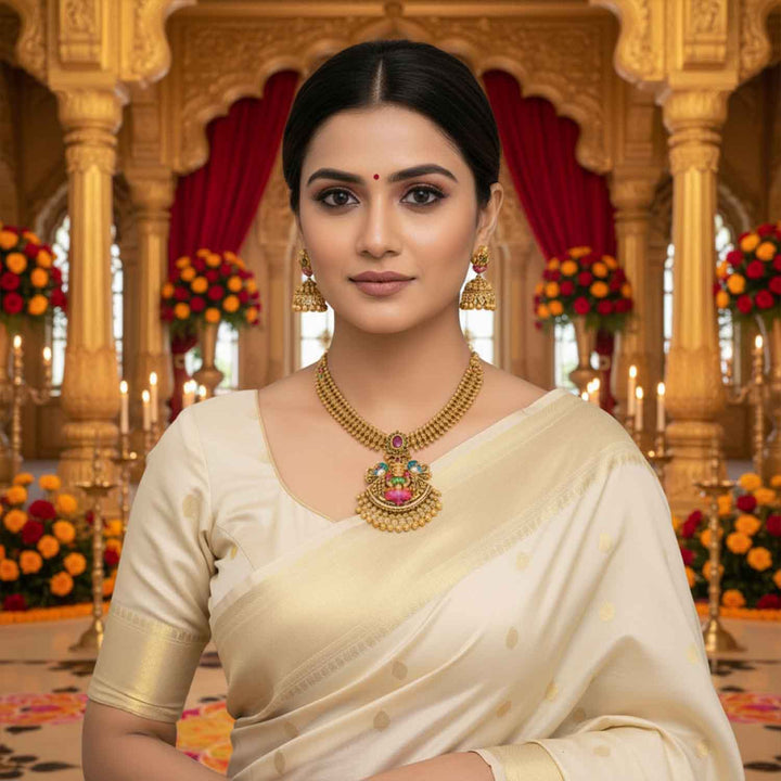 Golden Shreepati Temple Jewellery Set- New Arrivals