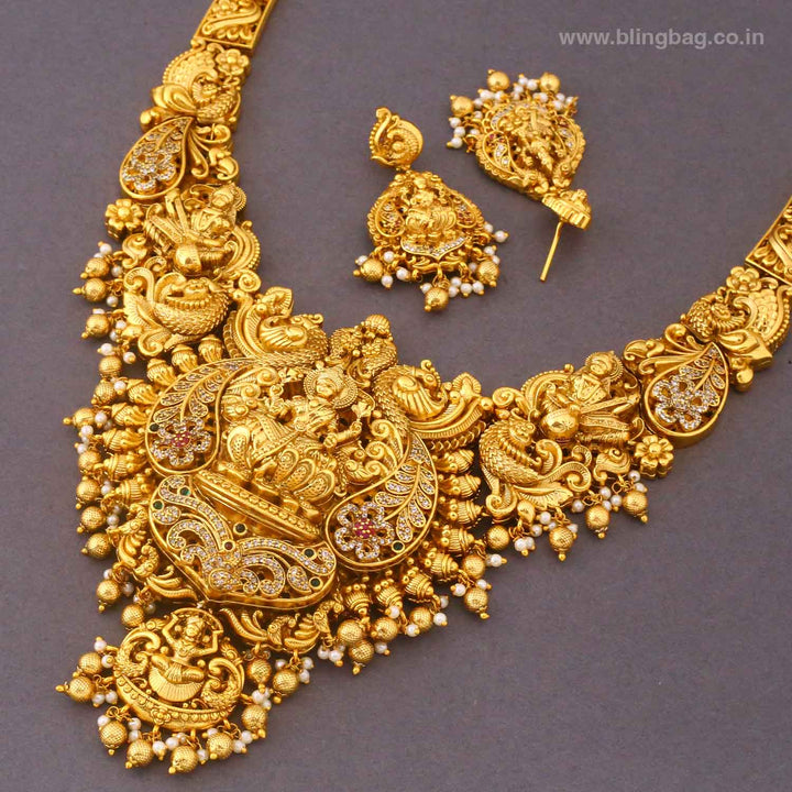 Golden Shwenatria Temple Jewellery Set- New Arrival
