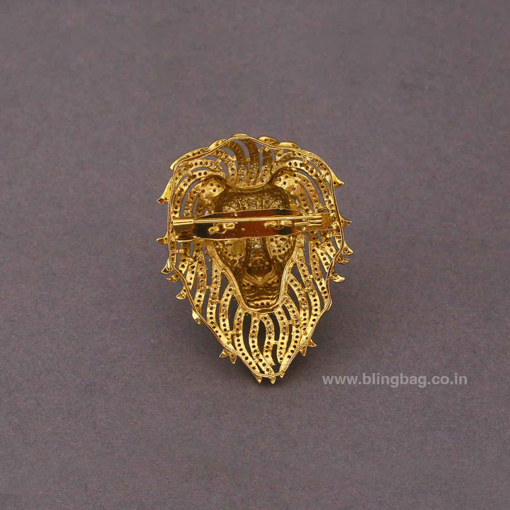 Golden Simba Victorian Brooch