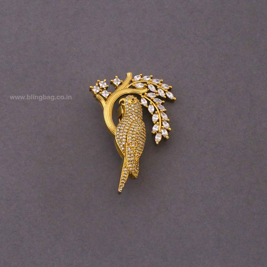 Golden Sparrow Royal Brooch