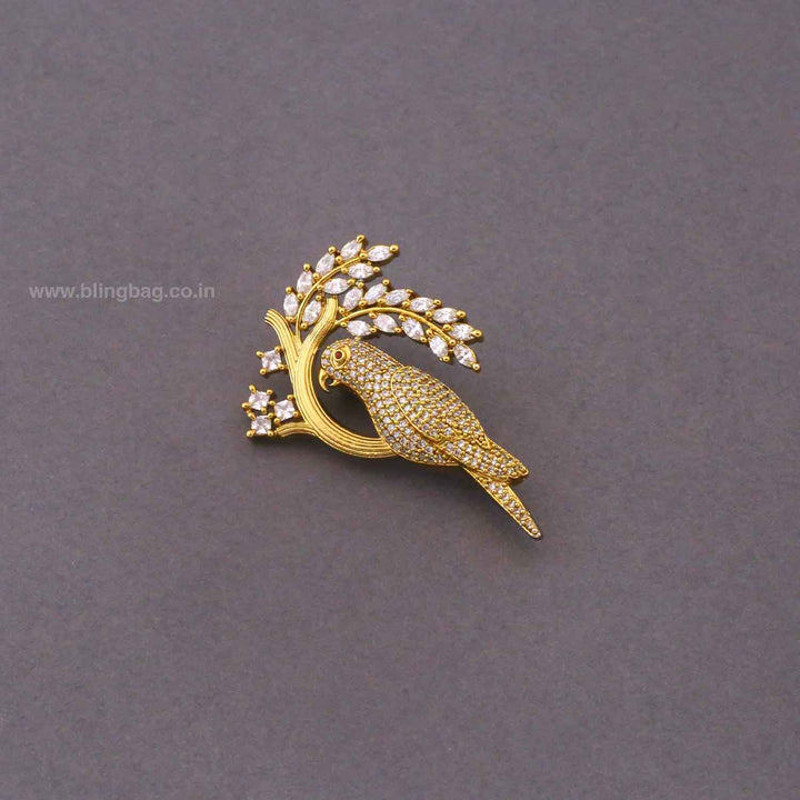 Golden Sparrow Royal Brooch