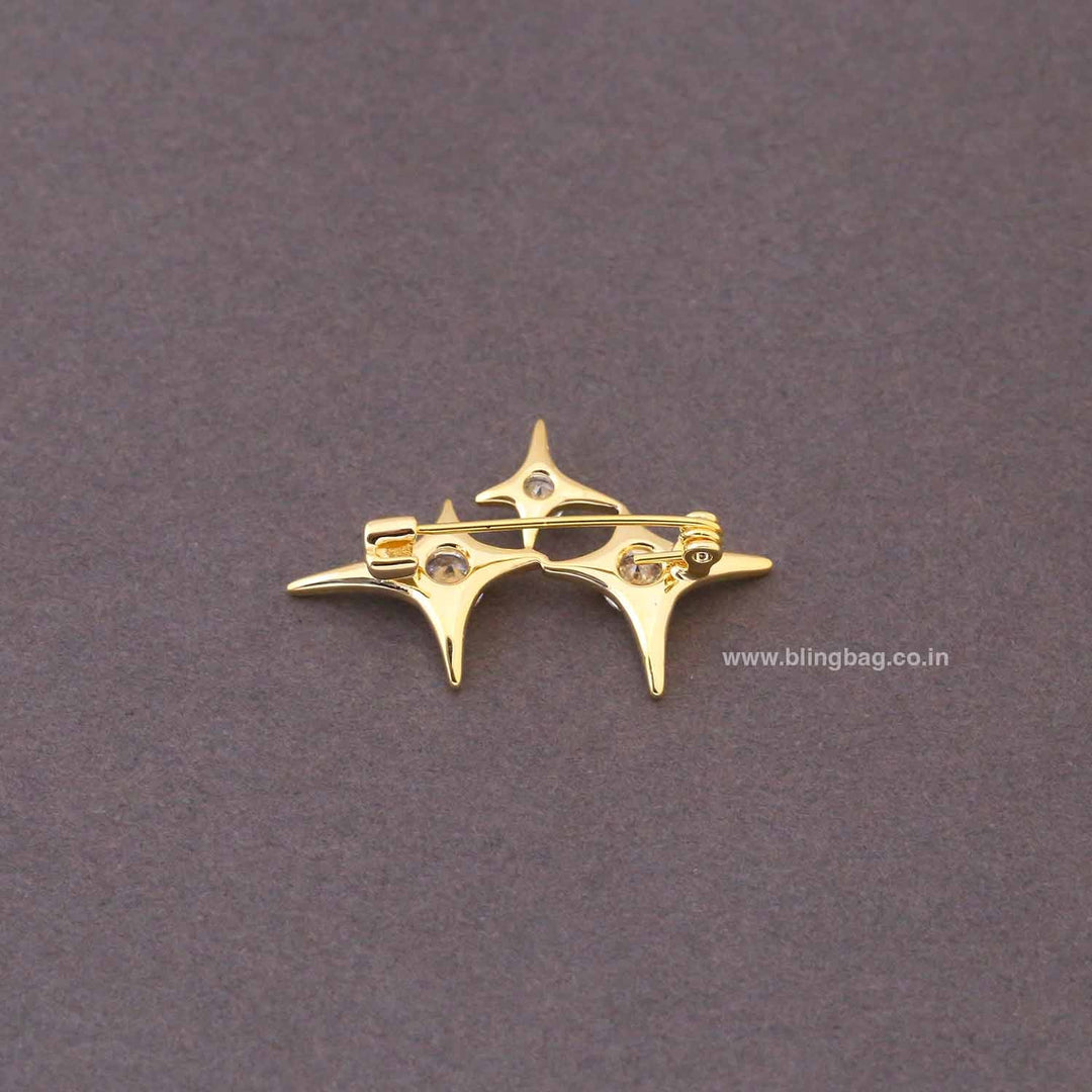 Golden Star Glow Brooch