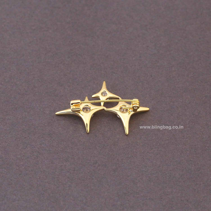 Golden Star Glow Brooch