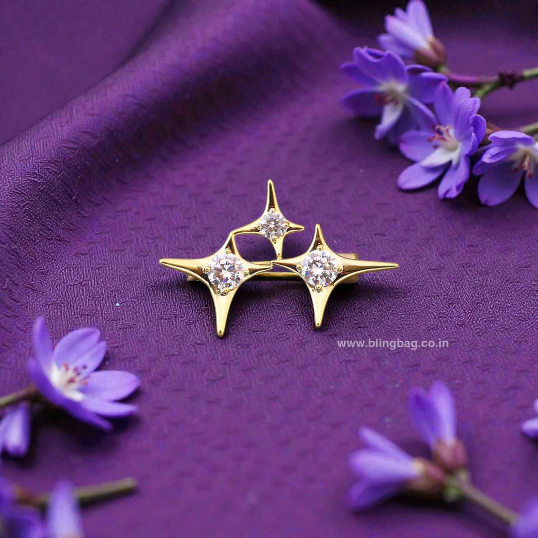 Golden Star Glow Brooch