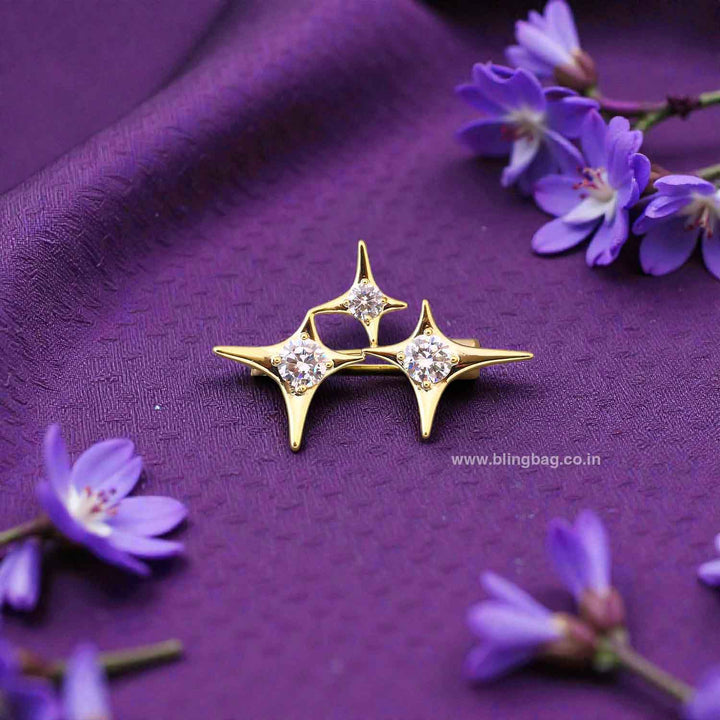 Golden Star Glow Brooch