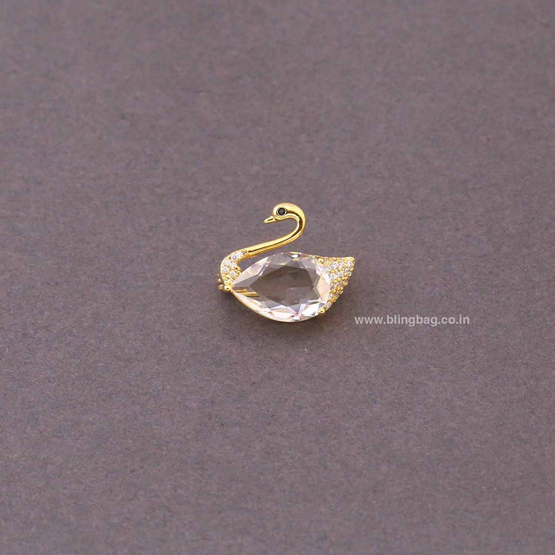 Golden Swan Brooch