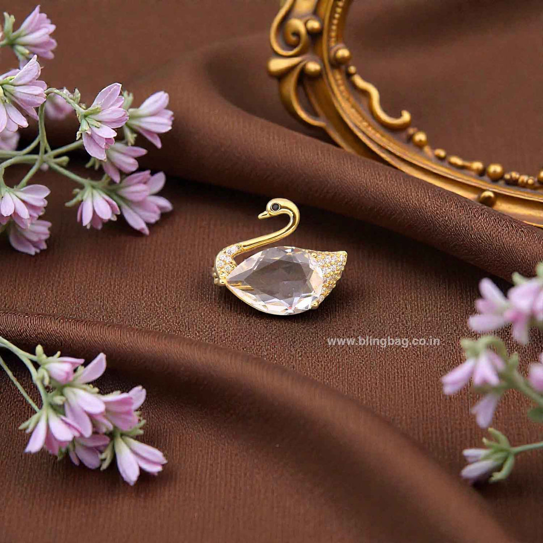 Golden Swan Brooch