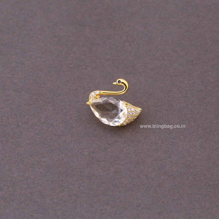 Golden Swan Brooch