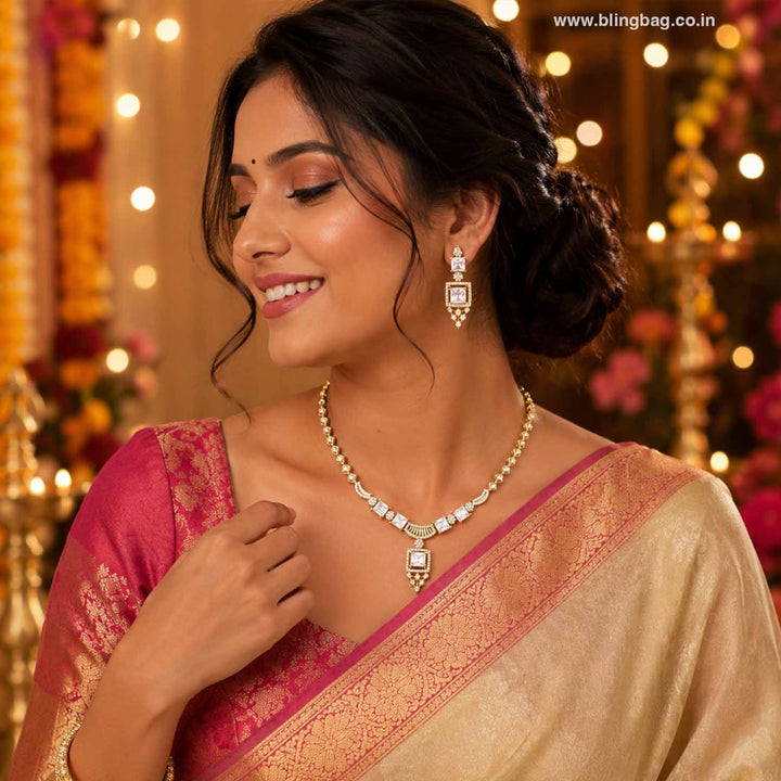 Golden Tamanna Victorian Jewellery Set- New Arrivals
