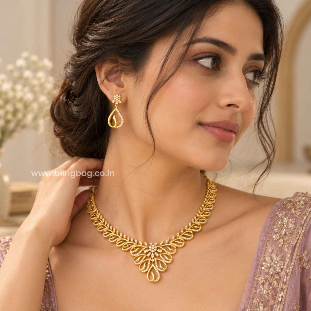 Golden Yashi Antique Jewellery Set- New Arrival
