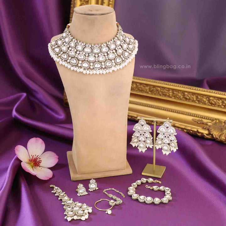 Ivory Jaelyn Kundan Bridal Jewellery Set