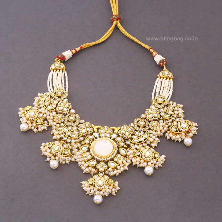 Ivory Kshirja Kundan Bridal Jewellery Set