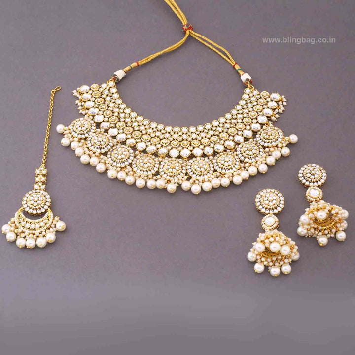 Ivory Naisha Kundan Jewellery Set